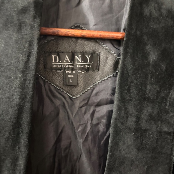 Direct Action Dany Newyork Women's Black Leather Suede Jacket Sz L - Picture 6 of 13